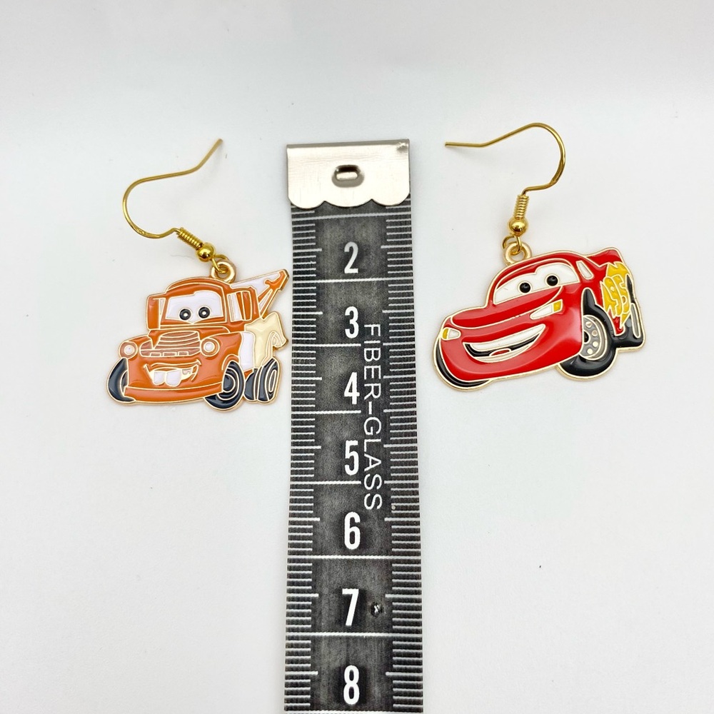 Pixar inspired Lightning McQueen and Mater earrings from Cars NWT - Picture 10 of 17